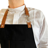 Apron With Adjustable/Removeable Leather Straps