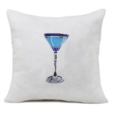 Cocktail Pillow Cover, Drinks Pillow Cover