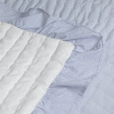 Baby Blue White Ruffle Quilt