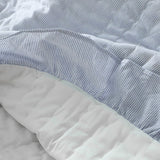 Baby Blue White Ruffle Quilt