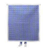 Blue Gingham Cotton Quilt and Shams