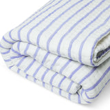 Blue White Stripes Nursery Quilt