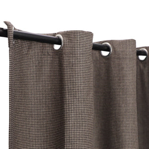 Brown Houndstooth Wool Curtain