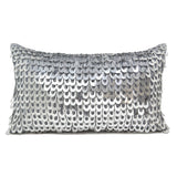 Cascading Silver Sequin Pillow Cover