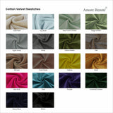 Gray Cotton Velvet Curtain