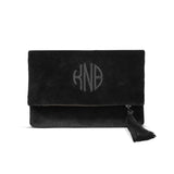 Customized Black Velvet Purse