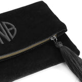 Customized Black Velvet Purse