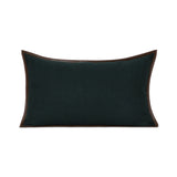 Dark Green Chevron Wool Throw Pillow Cover