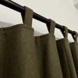 Double Layer Wool Curtains With Wool Tabs