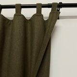 Double Layer Wool Curtains With Wool Tabs