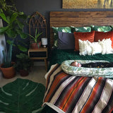 Emerald Green Velvet Quilt, Pick Stitch Bedspread