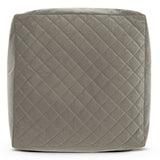 Gray Velvet Pouf