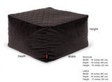 Gray Velvet Pouf