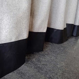 Gray Wool Curtains, Leather Ties and Trim Curtain