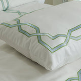 Embroidered Fretwork Duvet Cover Set