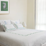 Embroidered Fretwork Duvet Cover Set