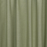 Green Chevron Wool Curtains with Leather Tabs