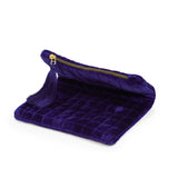 Gridlock Velvet Fold Over Clutch