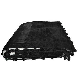 Handcrafted Custom Black Velvet Quilt