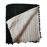 Handcrafted Custom Black Velvet Quilt