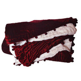 Handcrafted Deep Red Velvet Quilt