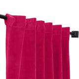 Hot Pink Cotton Velvet Curtain