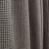 Black Grey Houndstooth Wool Curtain