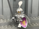 Custom Classic Jousting Knight in Shining Armor w/NEW Visor Prototype!  (In Metallic Silver)