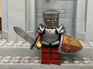 Ibelin Crusader w/Custom Crusader Helm & Shield! (In Oxidized Iron)