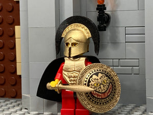 Greek Hoplite Warrior w/Custom Corinthian Helm, Shield, Cuirass, & Kopis!