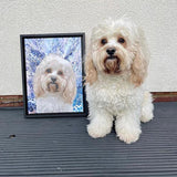 Custom Pet Art Framed Canvas