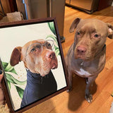 Custom Pet Art Framed Canvas