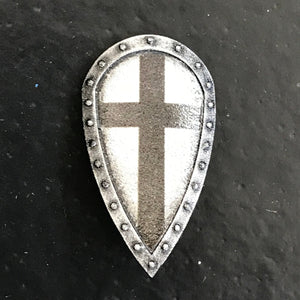 Custom Teutonic Crusader Order Kite Shield (in Oxidized Iron)