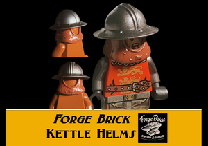 Forge Brick Kettle Helm (NEW) w/Leather Aventail!