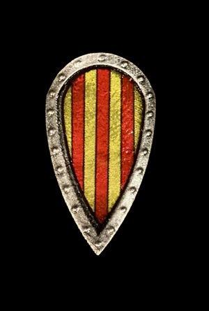 Custom Aragon Spanish Kite Shield (in Oxidized Iron)