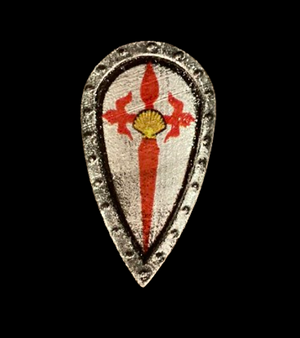 Custom St. Thomas Crusader Order Kite Shield (in Oxidized Iron)