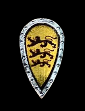 Custom Swabian (German) Baden-Württemberg House Kite Shield (in Oxidized Iron)