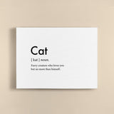 Canvas Quote - Cat Definition