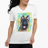 Custom Pet Art Women's V-neck