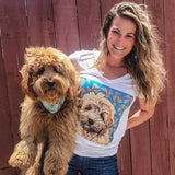 Custom Pet Art Women's V-neck