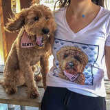 Custom Pet Art Women's V-neck