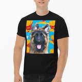 Custom Pet Art Mens Crew Neck T-shirt