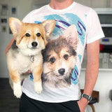 Custom Pet Art Mens Crew Neck T-shirt