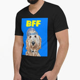 Custom Pet Art Mens V-neck