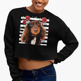 Custom Pet Art Women's Cropped Sweater