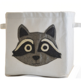 Fabric Bin With Raccoon