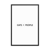 Framed Poster Quote - Cats > People - Custom pet art of your dog or cat by pop-your-pup