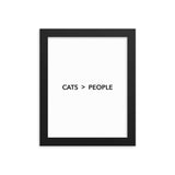 Framed Poster Quote - Cats > People - Custom pet art of your dog or cat by pop-your-pup