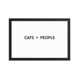 Framed Poster Quote - Cats > People - Custom pet art of your dog or cat by pop-your-pup