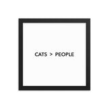 Framed Poster Quote - Cats > People